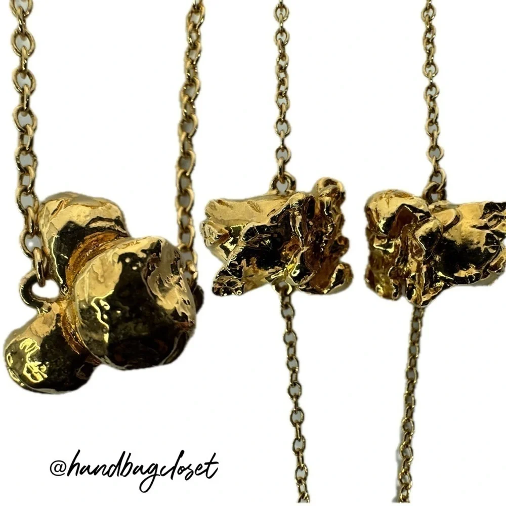 Kate Spade Golden Popcorn Garland Scatter 12 KT Plated Vintage Necklace